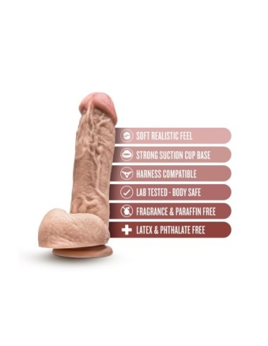 DR. PIEL SR. DILDO 8,5 PULGADAS CON BOLAS BEIGE