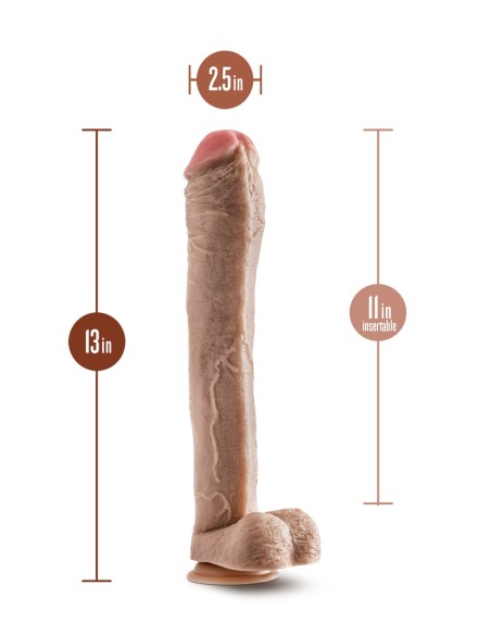 DR. PIEL SR. ED DILDO 13 PULGADAS CON BOLAS BEIGE