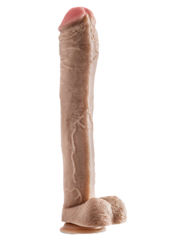DR. PIEL SR. ED DILDO 13 PULGADAS CON BOLAS BEIGE