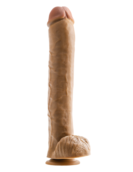 DR. PIEL DR. MICHAEL DILDO DE 14 PULGADAS CON BOLAS TAN