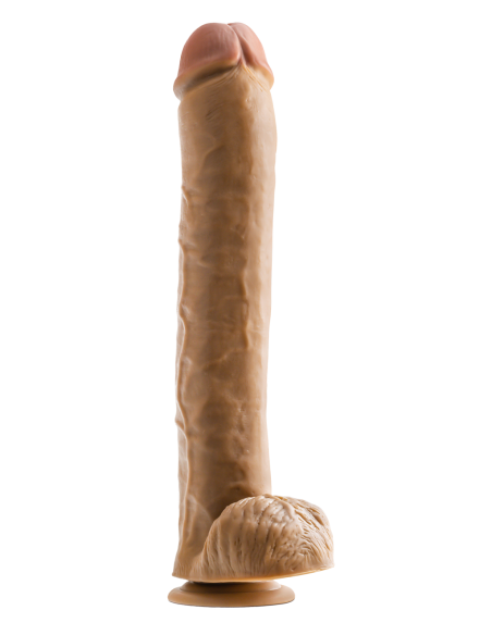 DR. PIEL DR. MICHAEL DILDO DE 14 PULGADAS CON BOLAS TAN
