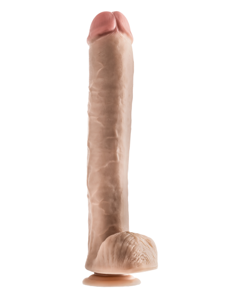 DR. PIEL DR. DILDO MICHAEL 14 PULGADAS CON BOLAS BEIGE