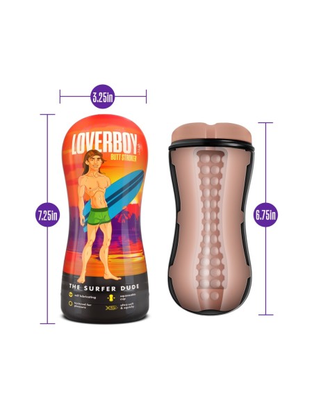 LOVERBOY THE SURFER DUDE STROKER AUTOLUBRICANTE BEIGE