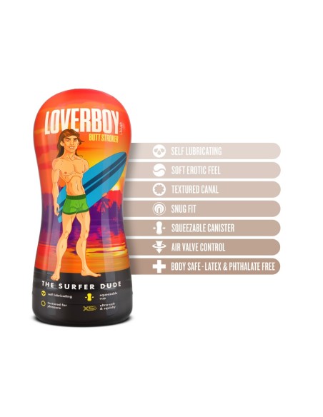 LOVERBOY THE SURFER DUDE STROKER AUTOLUBRICANTE BEIGE
