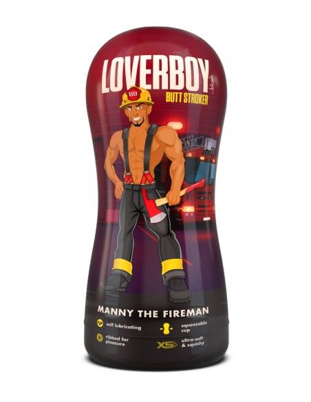 LOVERBOY MANNY EL BOMBERO STROKER AUTOLUBRICANTE TAN