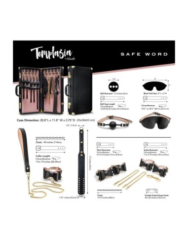 TEMPTASIA SAFE WORD BONDAGE KIT CON MALETA NEGRO