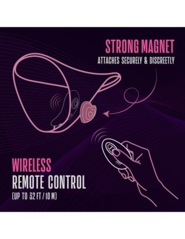 PANTY VIBRADOR TEMPTASIA HEARTBEAT CON MANDO ROSA