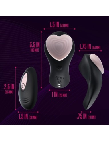 PANTY VIBRADOR TEMPTASIA HEARTBEAT CON MANDO ROSA