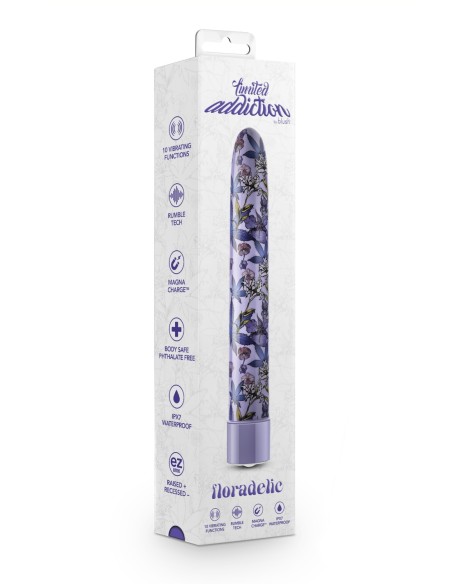 LIMITED ADDICTION VIBRADOR FLORADÉLICO RECARGABLE DE 7 PULGADAS MORADO