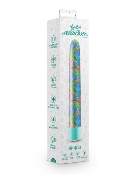 LIMITED ADDICTION UTOPIA VIBRADOR RECARGABLE DE 7 PULGADAS AQUA