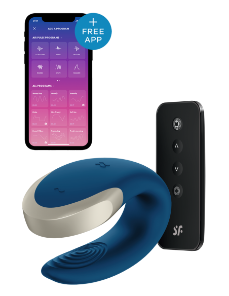 SATISFYER DOBLE AMOR AZUL