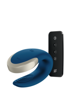 SATISFYER DOBLE AMOR AZUL 2