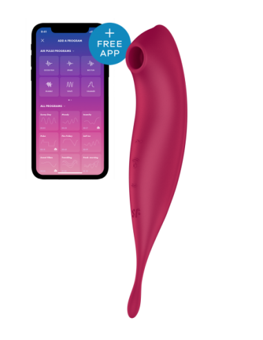 APP SATISFYER TWIRLING PRO CONNECT ROJO OSCURO