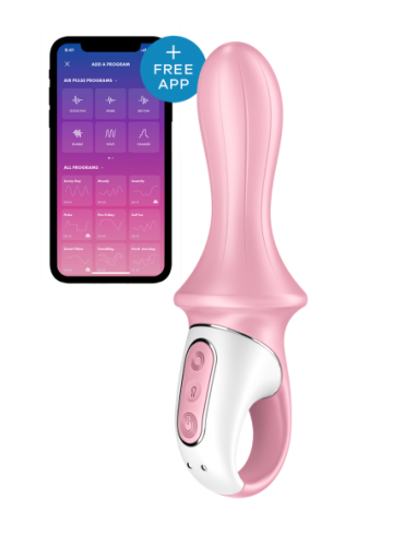 BOMBA DE AIRE BOTÍN SATISFYER 5 CONNECT APP ROJO