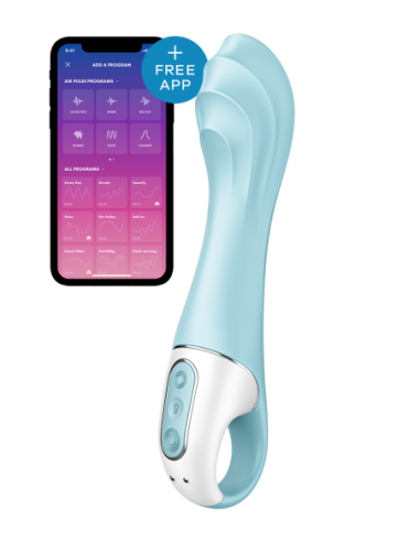 SATISFYER BOMBA DE AIRE VIBRADOR 5 CONNECT APP AZUL