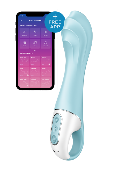 SATISFYER BOMBA DE AIRE VIBRADOR 5 CONNECT APP AZUL
