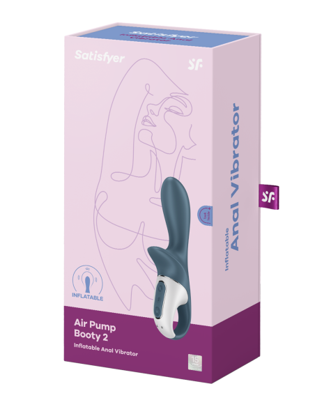 BOMBA DE AIRE BOTÍN SATISFYER 2 GRIS OSCURO