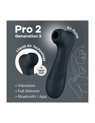 SATISFYER PRO 2 GENERACIÓN 3 BLUETOOTH GRIS OSCURO