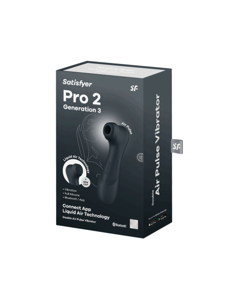 SATISFYER PRO 2 GENERACIÓN 3 BLUETOOTH GRIS OSCURO