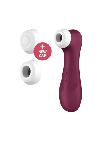 SATISFYER PRO 2 GENERACIÓN 3 CON AIRE LÍQUIDO VINO ROJO