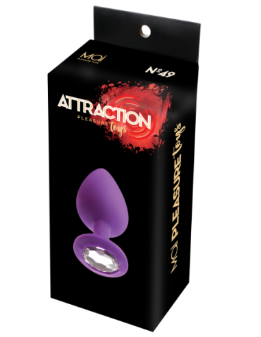 MAI No.49 PLUG ANAL CON PIEDRA L MORADO