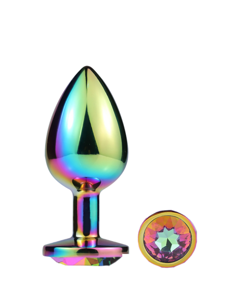 MAI PLUG ANAL DE METAL CON PIEDRA L MAI NO. 74 ARCO IRIS