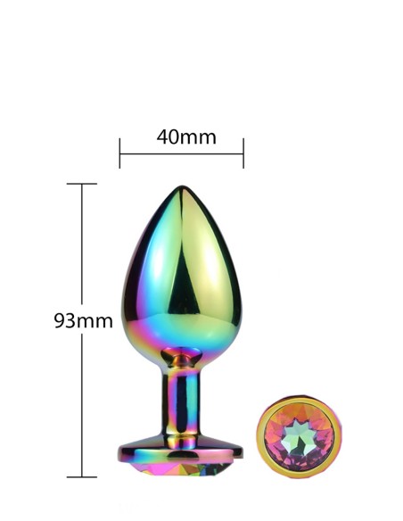 MAI PLUG ANAL DE METAL CON PIEDRA L MAI NO. 74 ARCO IRIS