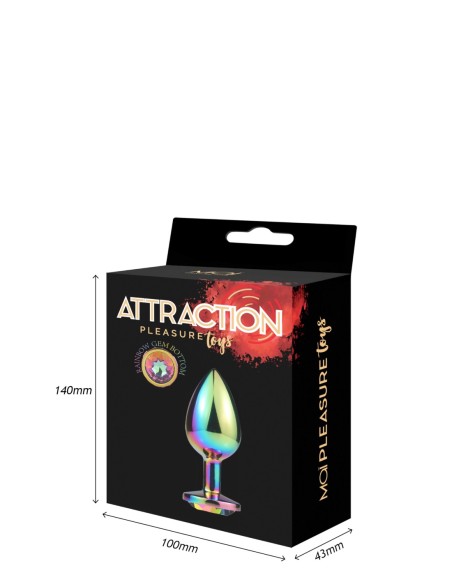 MAI PLUG ANAL DE METAL CON PIEDRA L MAI NO. 74 ARCO IRIS