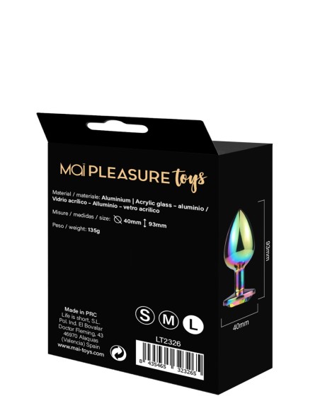 MAI PLUG ANAL DE METAL CON PIEDRA L MAI NO. 74 ARCO IRIS