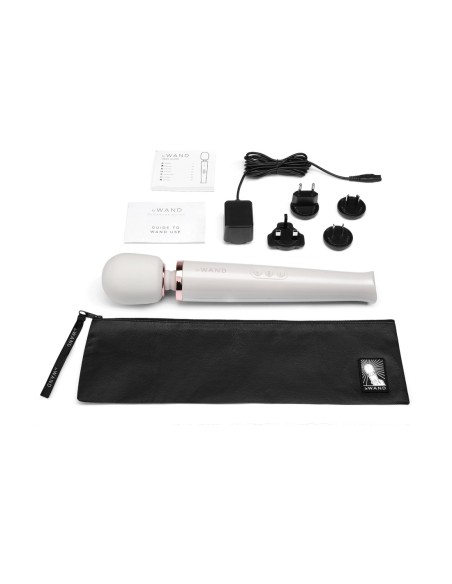 MASAJEADOR RECARGABLE LE WAND BLANCO PERLA