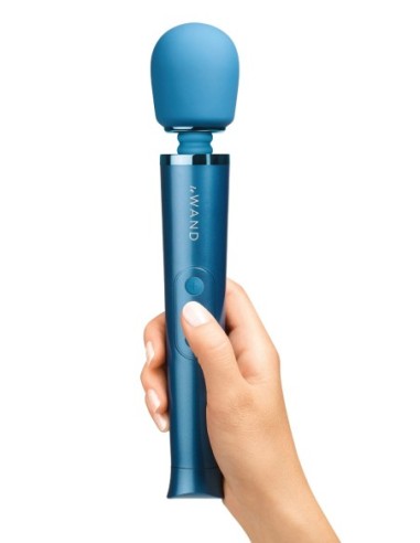 MASAJEADOR VIBRADOR RECARGABLE LE WAND PETITE AZUL