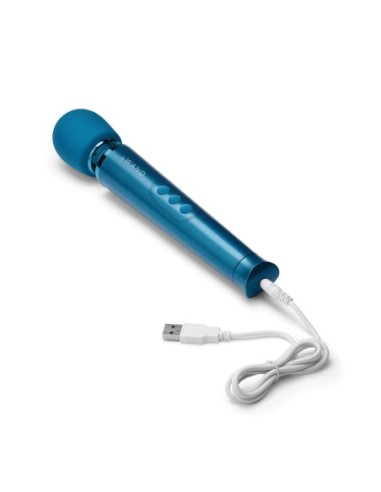 MASAJEADOR VIBRADOR RECARGABLE LE WAND PETITE AZUL