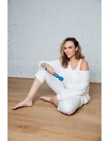 MASAJEADOR VIBRADOR RECARGABLE LE WAND PETITE AZUL