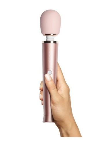 MASAJEADOR VIBRADOR RECARGABLE LE WAND PETITE - ORO ROSA