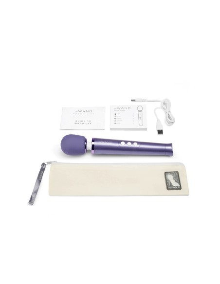 MASAJEADOR VIBRADOR RECARGABLE LE WAND PETITE - VIOLETA