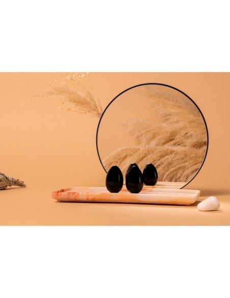 LE WAND CRISTAL YONI HUEVOS OBSIDIANA NEGRA