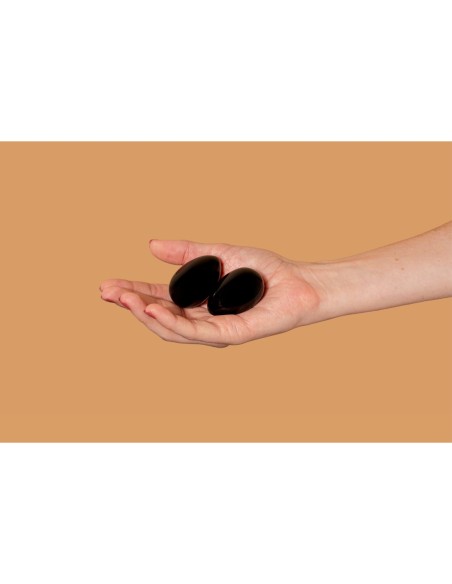 LE WAND CRISTAL YONI HUEVOS OBSIDIANA NEGRA