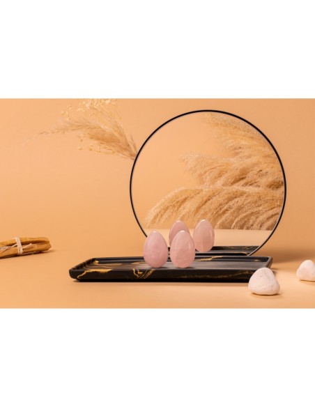 LE WAND CRISTAL YONI HUEVOS CUARZO ROSA