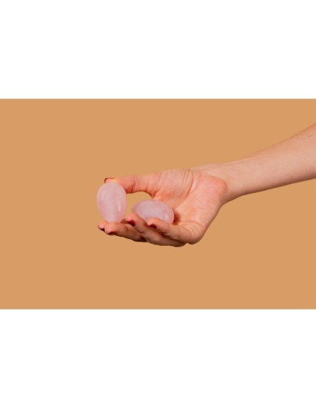 LE WAND CRISTAL YONI HUEVOS CUARZO ROSA