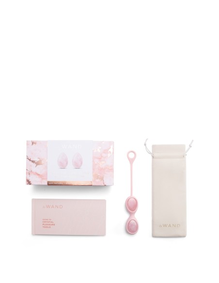 LE WAND CRISTAL YONI HUEVOS CUARZO ROSA
