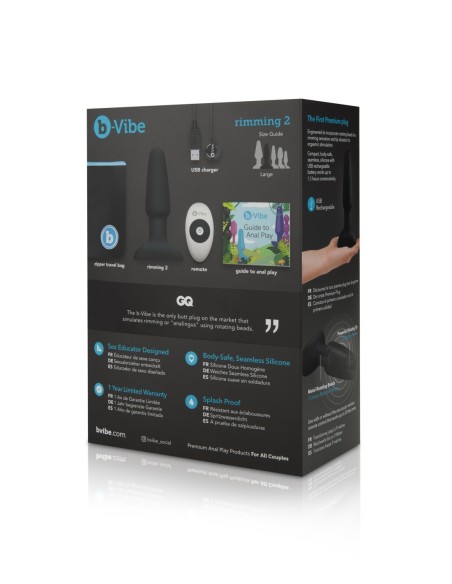 B-VIBE ENCHUFE RIMMING 2 NEGRO