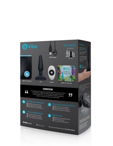 ENCHUFE B-VIBE TRIO NEGRO