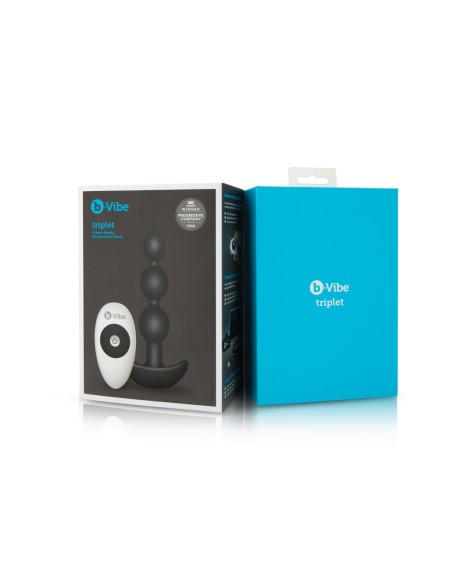 BOLAS ANALES B-VIBE TRIPLET NEGRO