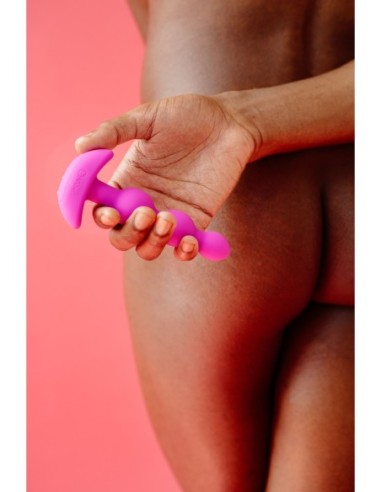 BOLAS ANALES B-VIBE TRIPLET FUCSIA