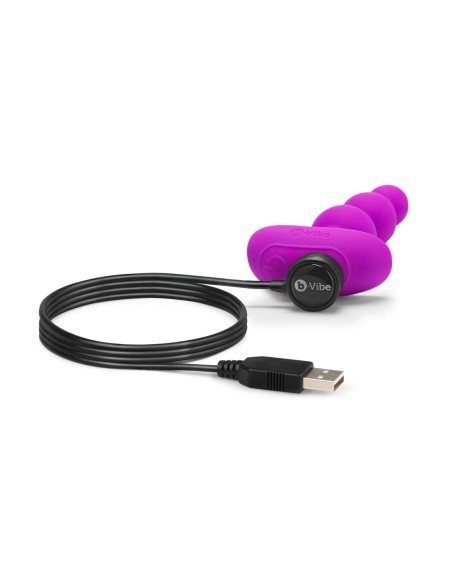 BOLAS ANALES B-VIBE TRIPLET FUCSIA