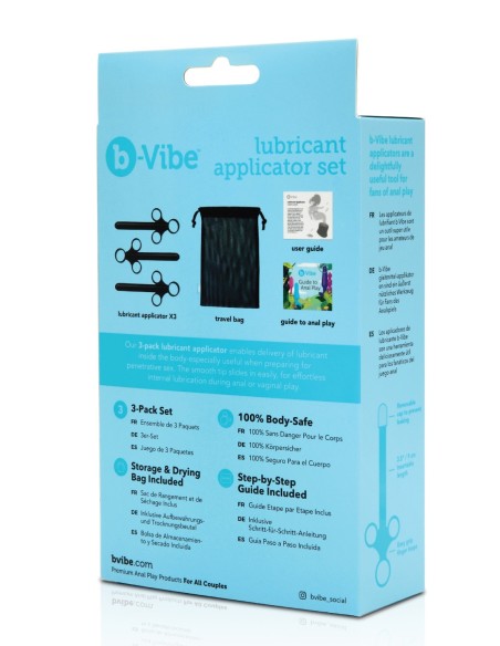 JUEGO DE 3 APLICADORES DE LUBRICANTE B-VIBE