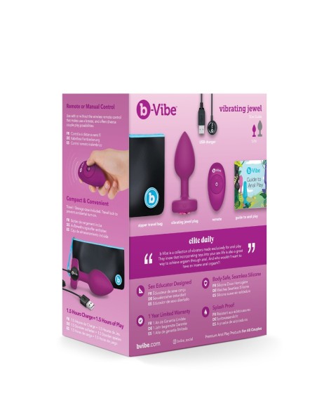 B-VIBE PLUG JOYA VIBRADOR S/M FUCSIA