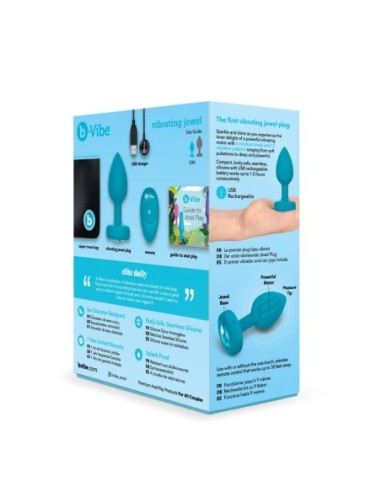 B-VIBE PLUG JOYA VIBRADOR S/M VERDE AZUL