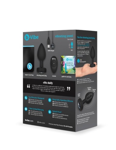 B-VIBE PLUG JOYA VIBRADOR M/L NEGRO