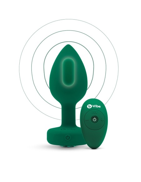 B-VIBE PLUG JOYA VIBRADOR M/L VERDE ESMERALDA